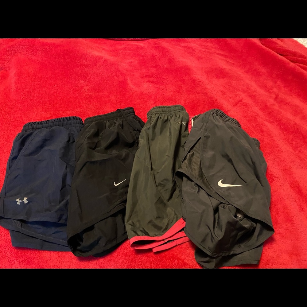 Set of 4 dri fit shorts - all fit like extra small Nike